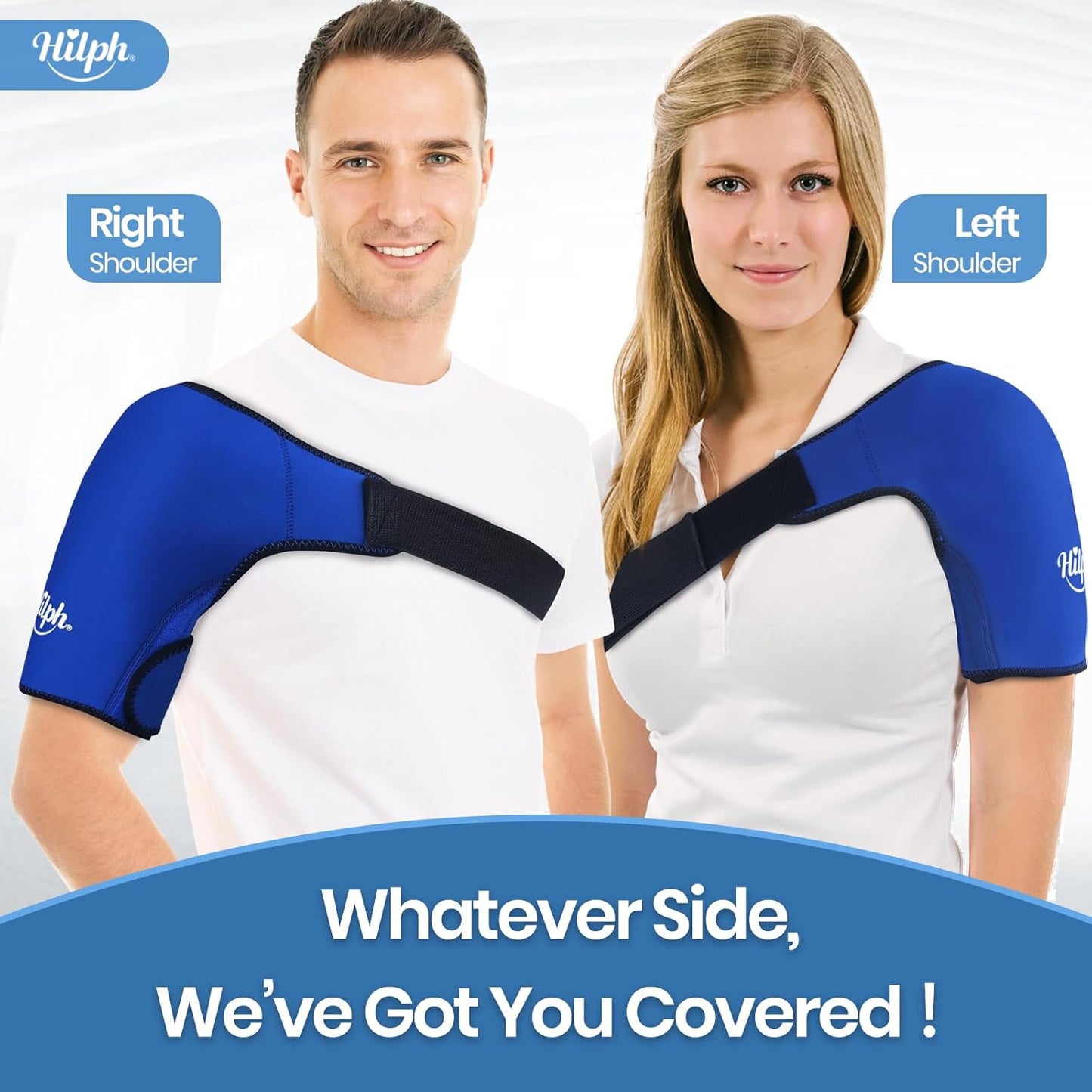 Shoulder Ice Pack Wrap for Rotating Cuff with Hot Cold Therapy, HSA or FSA Eligible, Reusable Adjutable Shoulder Wrap with Gel Ice Pack for Pain Relief, Tendonitis, Post-Operative Recovery
